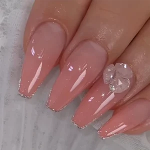 Nailbayo Nudi Gel Peach - Persikkainen läpikuultava siirappigeeli kynsillä